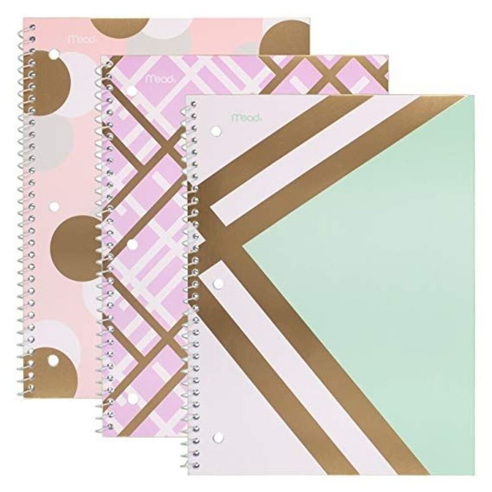 Mead Spiral Notebooks, 1 Subject, College Ruled Pape 12 Pack